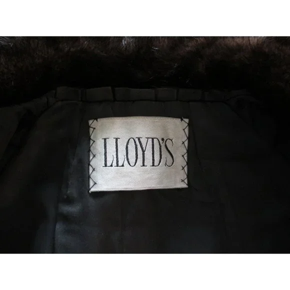 VINTAGE DYED FULL LENGTH BLACK BROWN RANCH MINK BY LLOYDS MEDIUM LINED